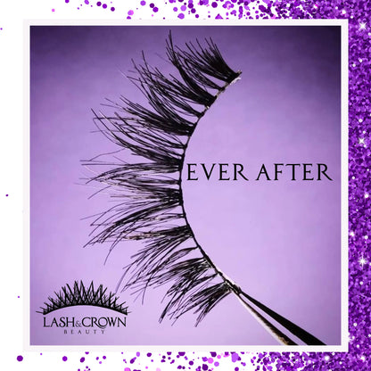 Lightweight luxury vegan double layer lashes with 3D natural curl — Ever After by Lash & Crown Beauty